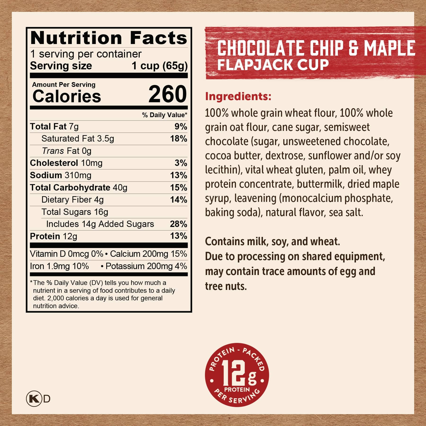 Chocolate Chip & Maple Flapjack Cup - Image 5